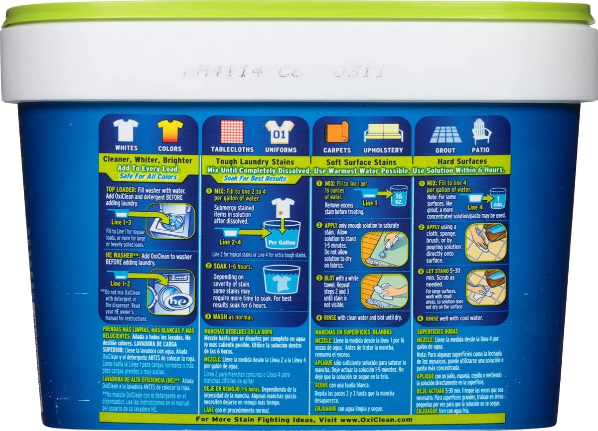 OxiClean Versatile Stain Remover Free, 3 lbs, Pack of 4
