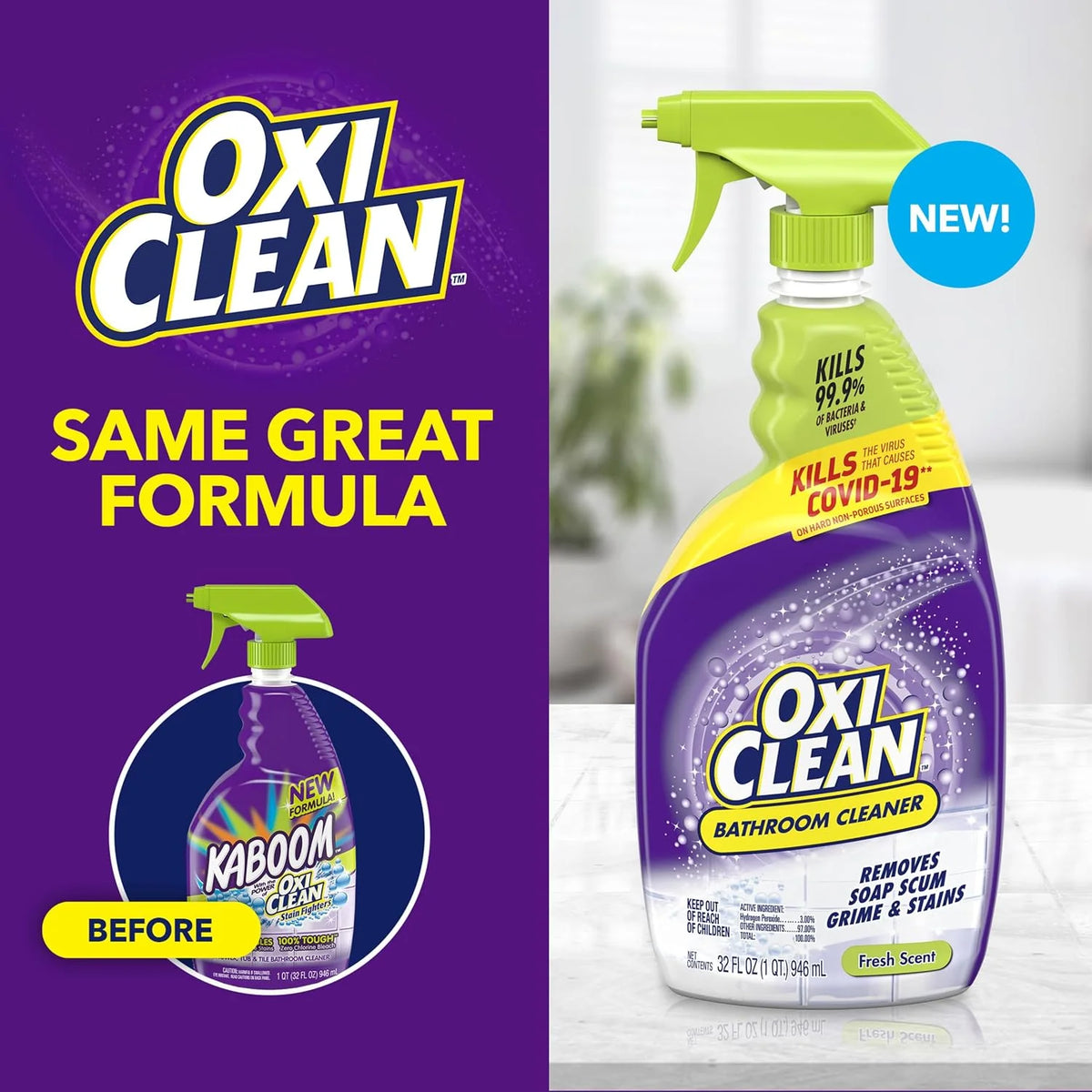 OxiClean Bathroom Cleaner, 32 oz