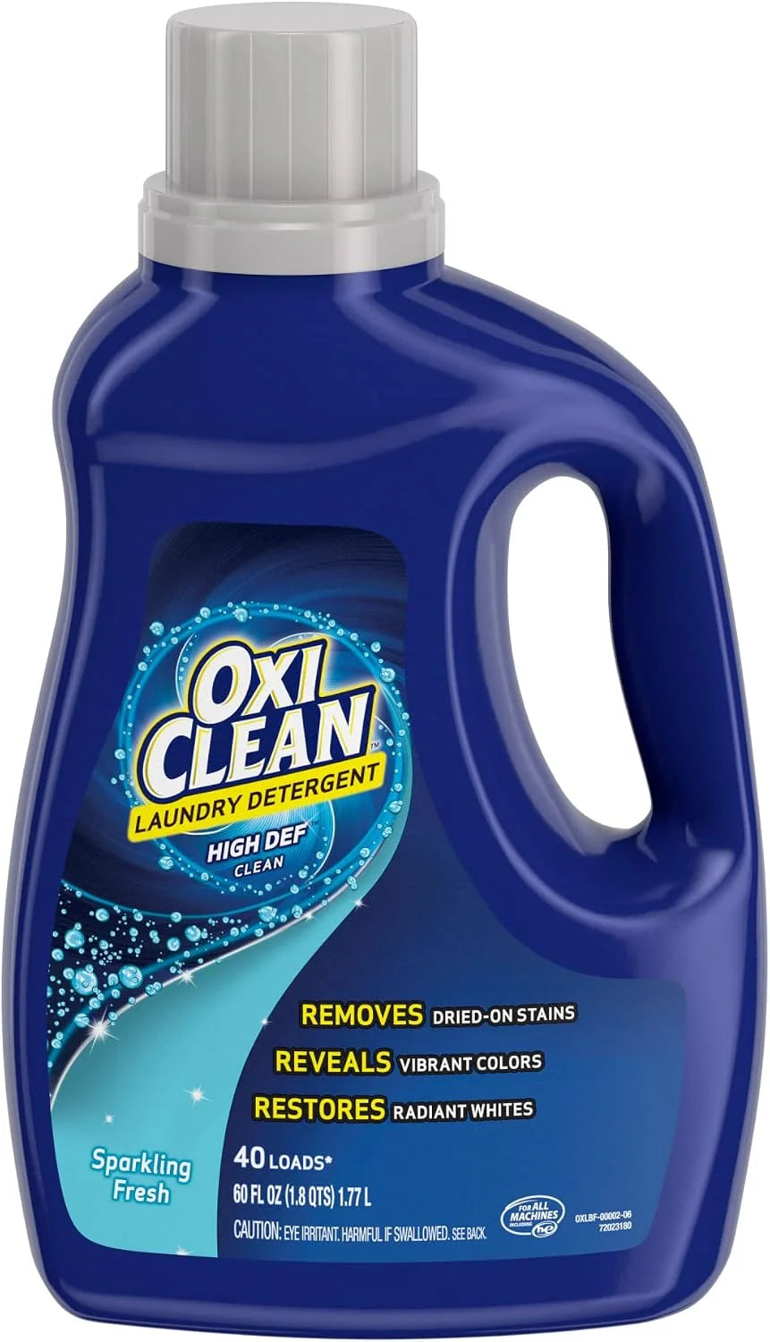 OxiClean High Def Sparkling Fresh Liquid Laundry Detergent, 60 oz.