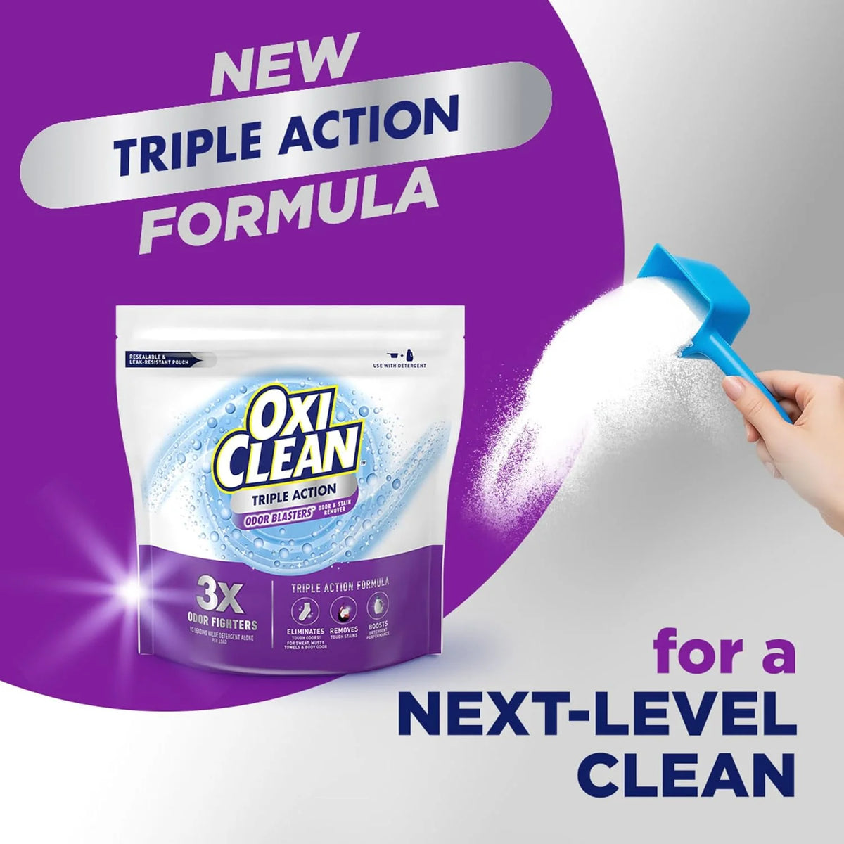 OxiClean Triple Action Odor Blasters and Stain Remover Powder, 4 lbs