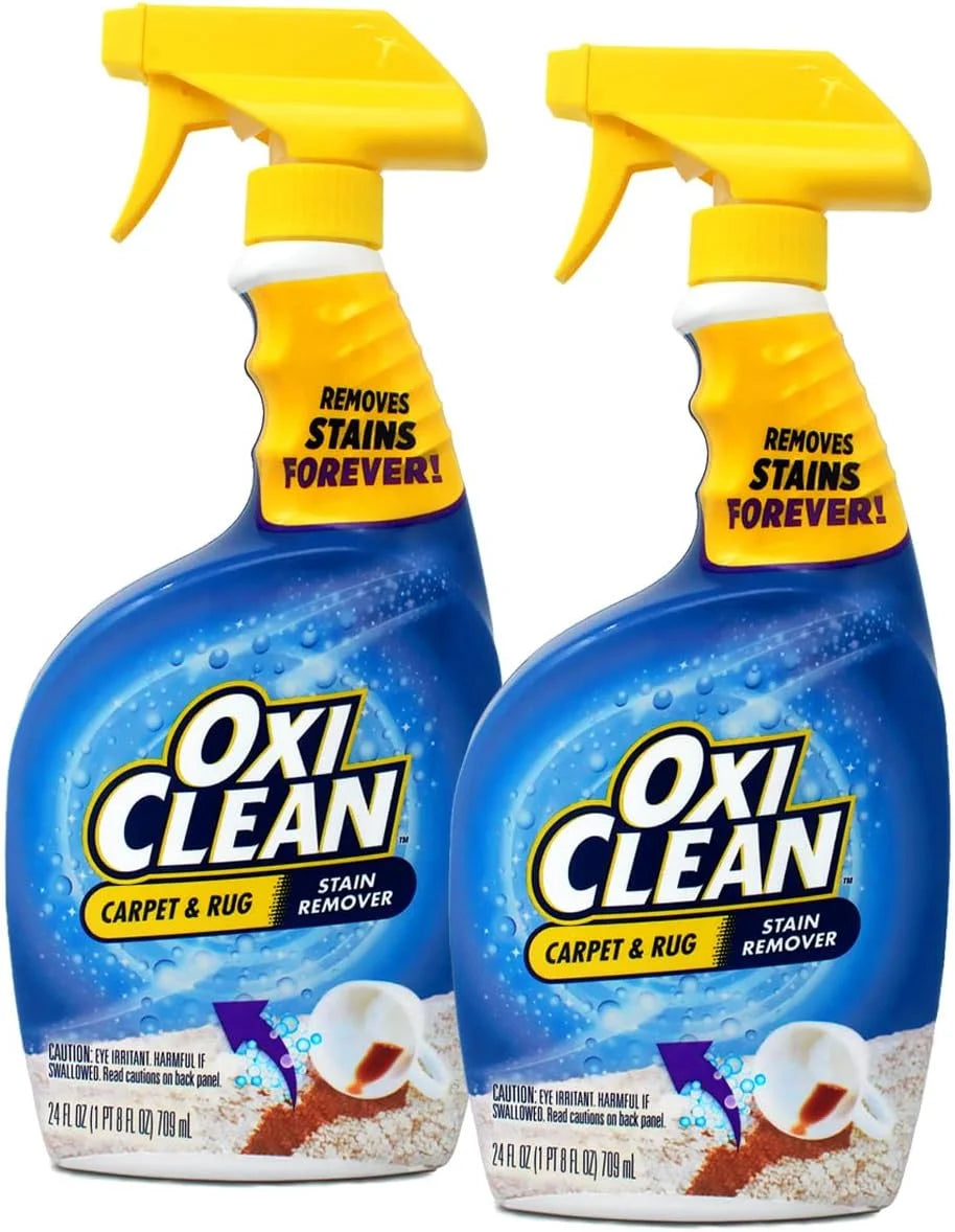 OxiClean Carpet and Area Rug Stain Remover Spray, 24 Ounce 2 Pack