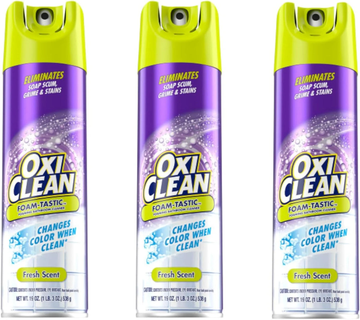 Kaboom 57037-35270 19 Oz Foam-Tastic Bathroom Cleaner With Oxi Clean (3 Pack)