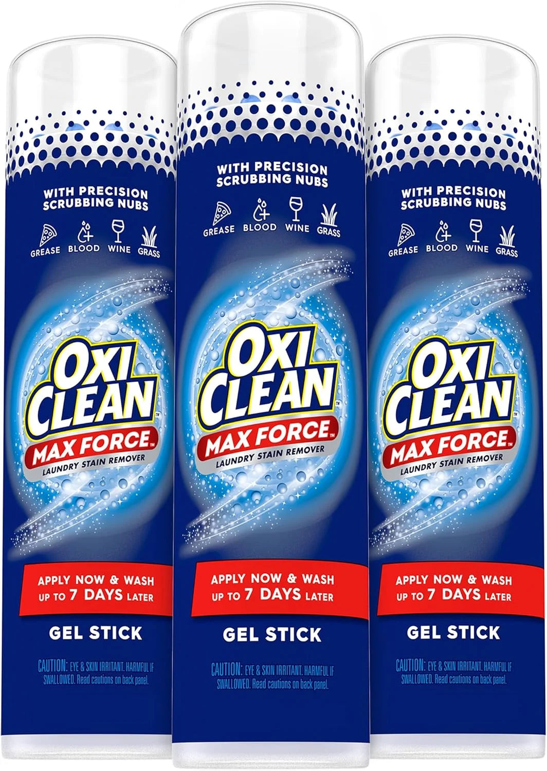OxiClean Max Force Laundry Stain Remover Gel Stick, 6.2 fl oz, 3PK