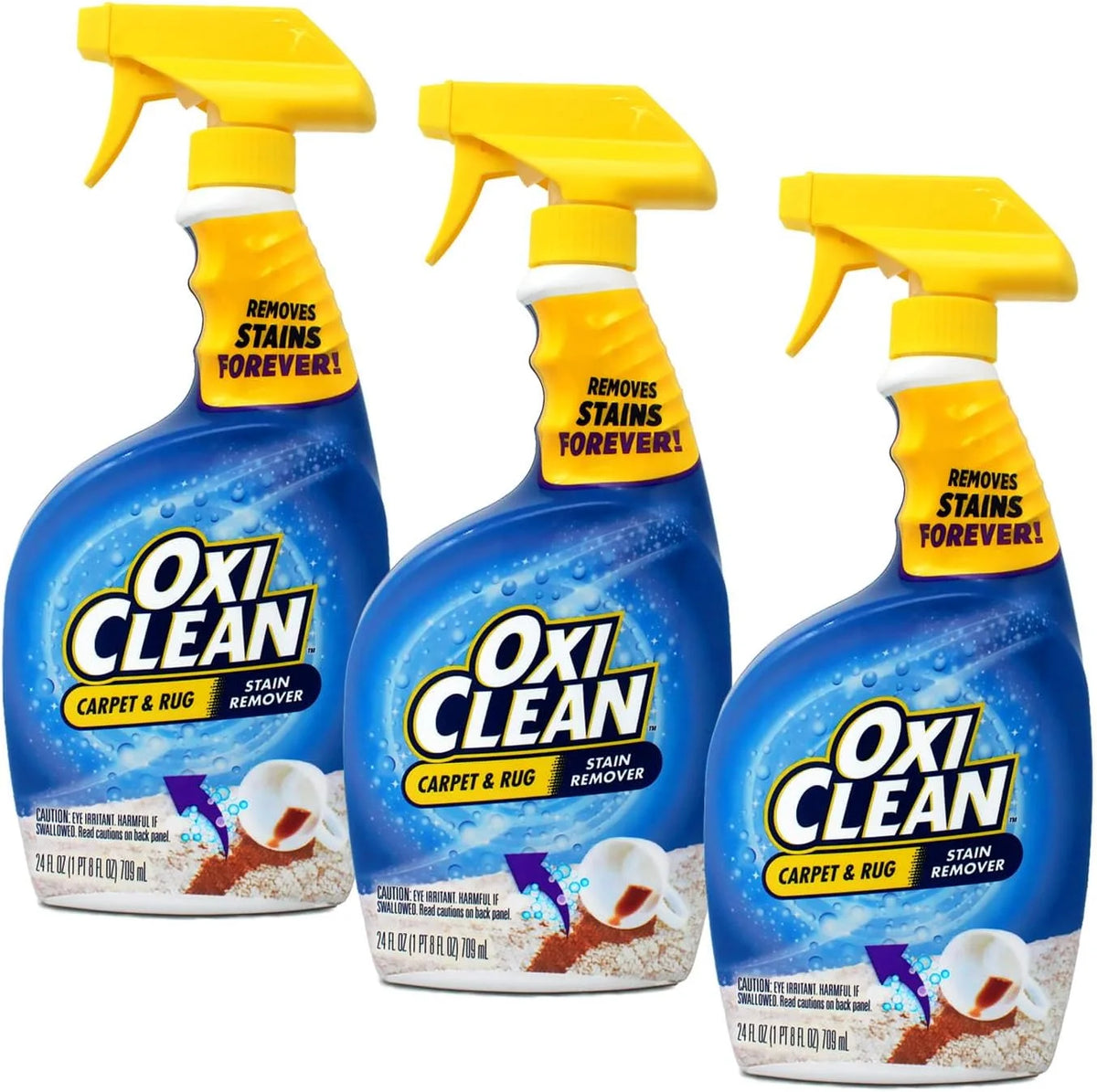 OxiClean Carpet & Rug Stain Remover Spray, 24 fl oz (Pack of 3)