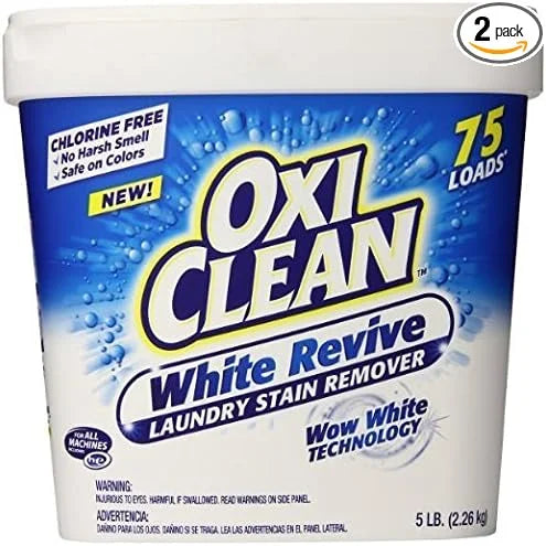 Oxiclean White Revive Powder Laundry Stain Remover, 5 Pound (Pack of 2)