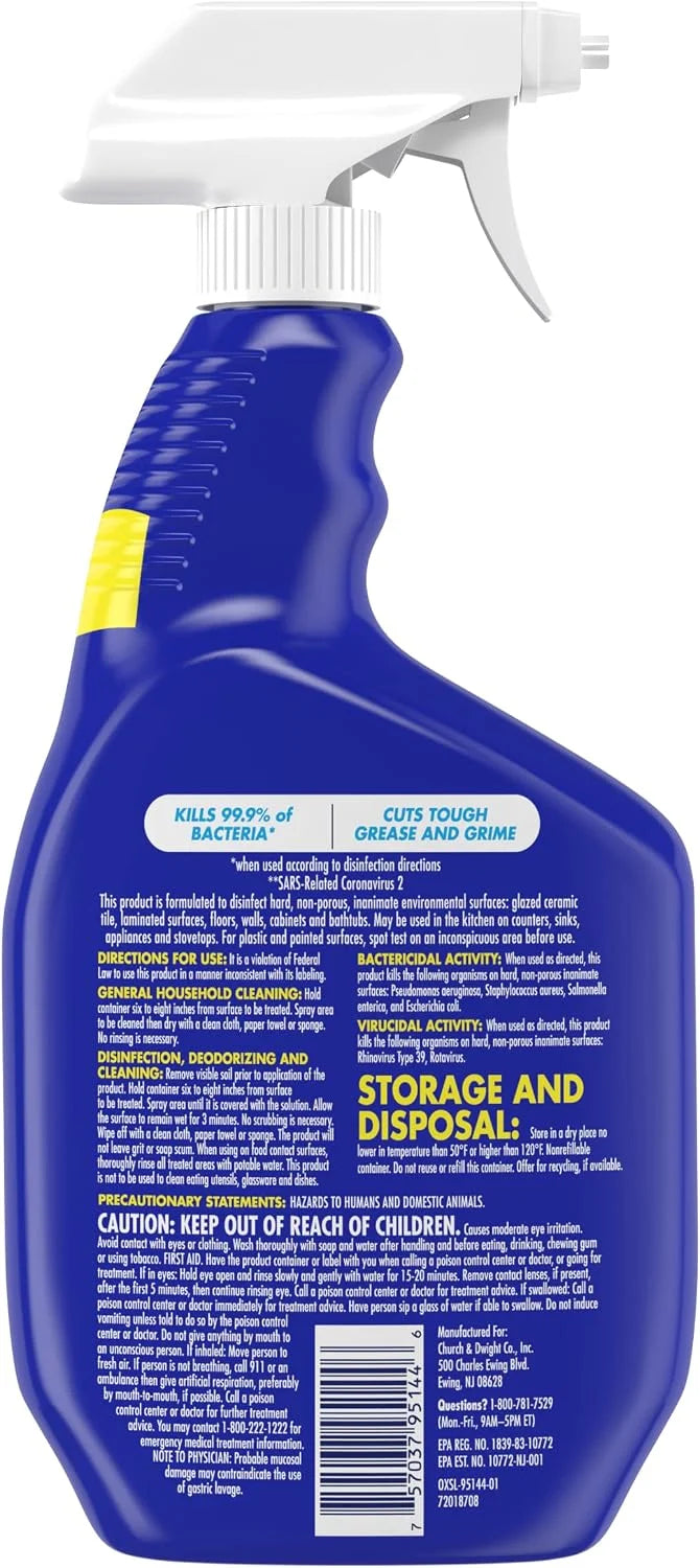 OxiClean 3-in-1 Deep Clean Multi-Purpose Disinfectant, 30 oz (Pack of 2)