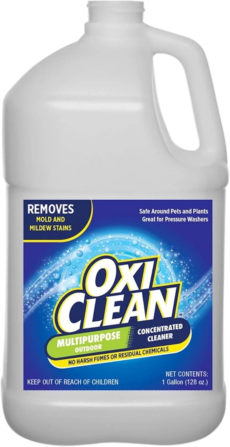 OxiClean - Outdoor Multipurpose Concentrated Cleaner - Cleaning Supplies - Cleaning Products - Cleaner for Concrete, Vinyl, Grill, Patio Furniture - Degreaser for Cement and Brick