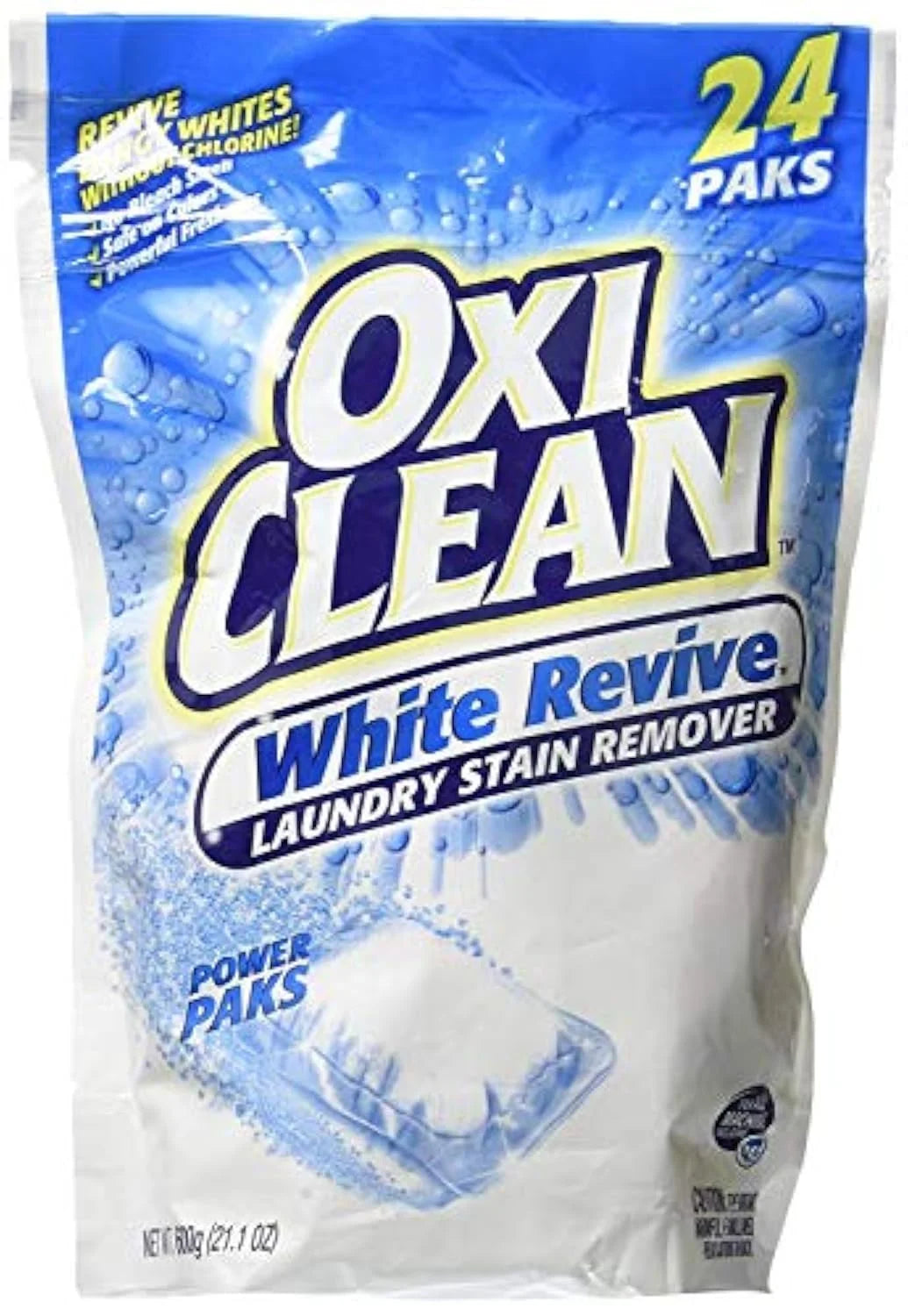 Oxiclean White Revive Laundry Whitener and Stain Remover Power Paks, 24 CT