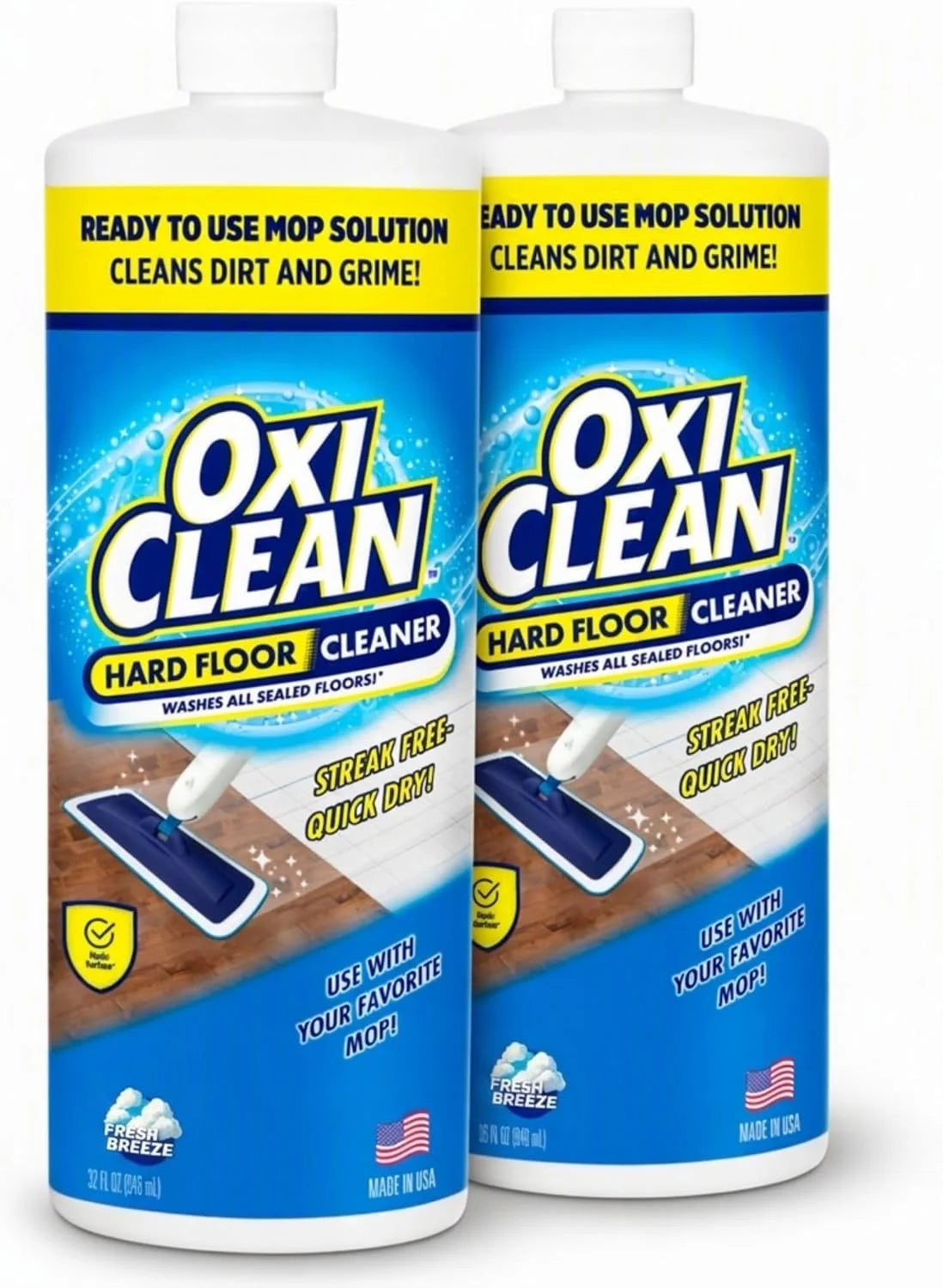 OxiClean Hard Floor Cleaner for Mopping - Ready to Use Mop Solultion, 32 oz