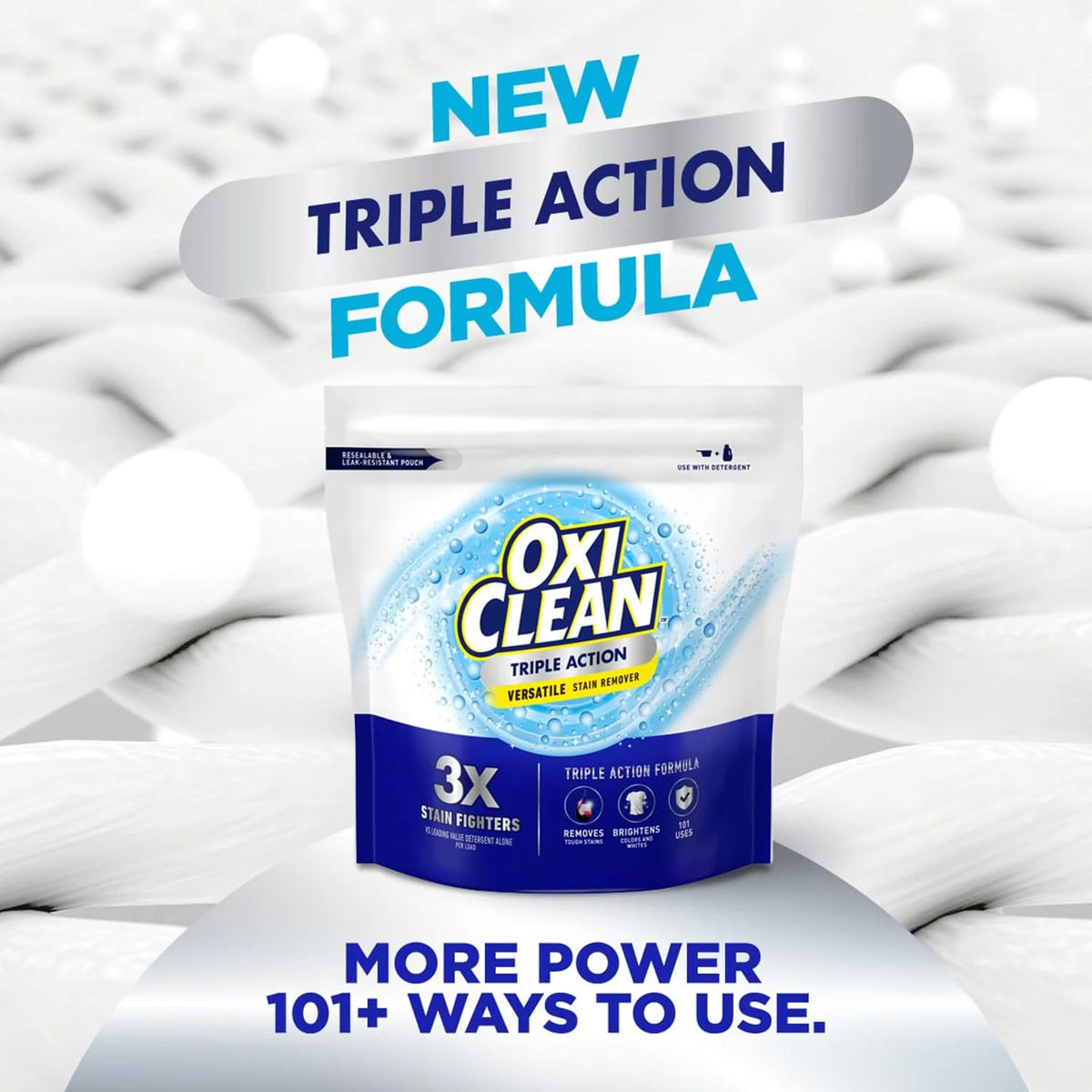 OxiClean Triple Action Versatile Stain Remover Powder, 4 lbs