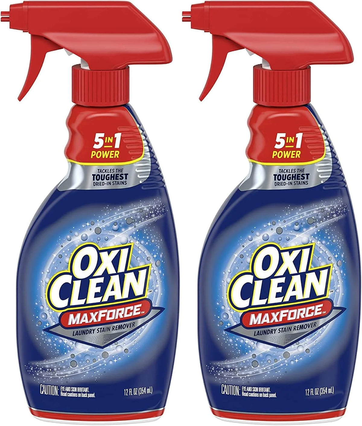 OxiClean Max Force 5 in 1 Power Laundry Stain Remover Spray, 12 oz - 2 PK